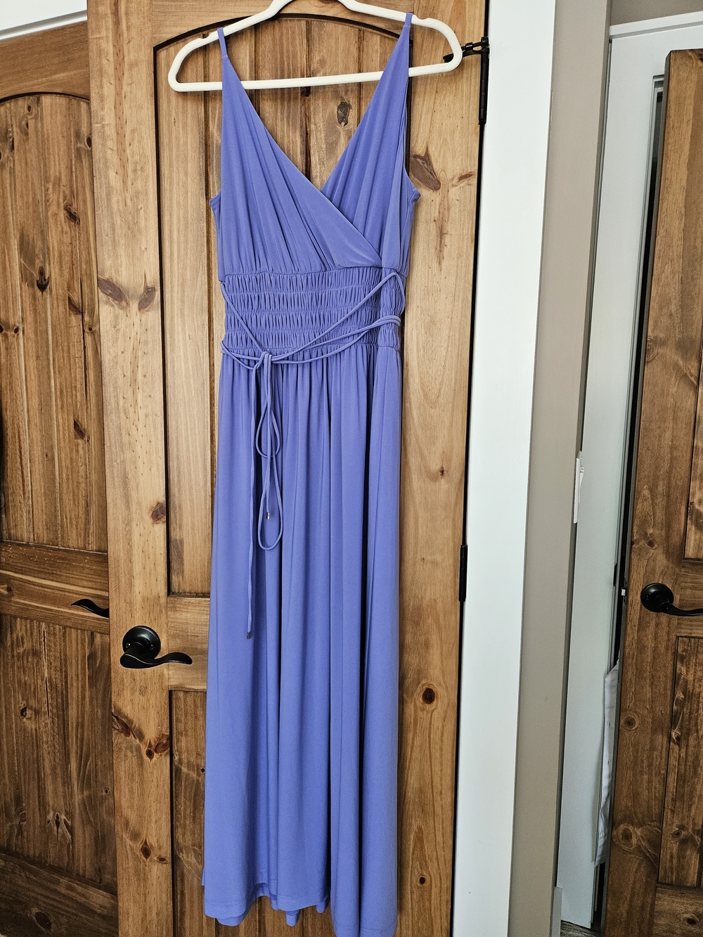 Periwinkle Blue sleeveless maxi dress by White House Black Market